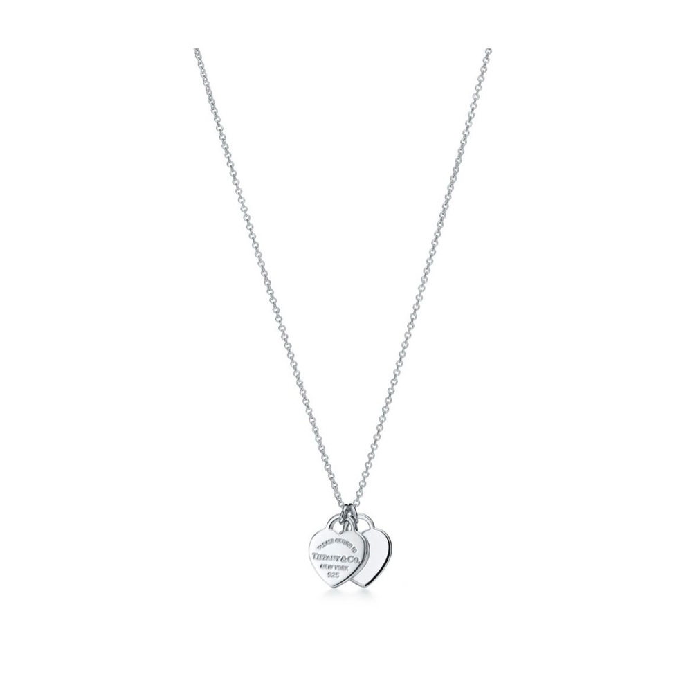 Tiffany & Co. Double Heart Pendant Necklace